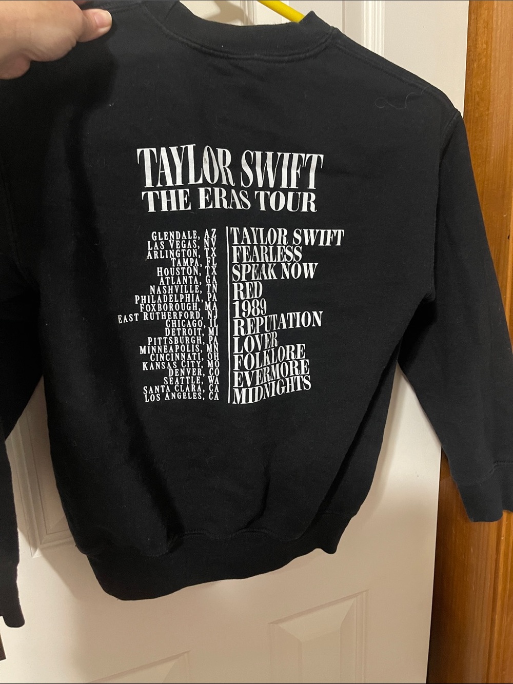Taylor Swift Black Multicolor Eras Tour Sweatshirt - Picture 2 of 3